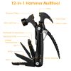 12 in 1 Hammer Multitool Portable Stainless Steel Mini Hammer Survival Tool