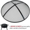 Outdoor Portable 32 Inch Steel Round Fire Pit with BBQ Grill