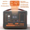 Portable Power Station 568Wh/600W Wireless Charger 15W PD Output 65W Type-C/QC 3.0/AC