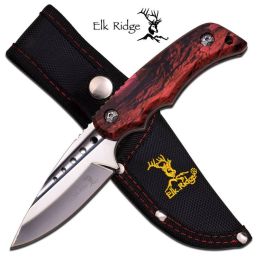 Pink Camo Straight Full Tang Fixed Blade Hunting Skinning Knife