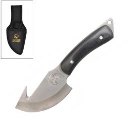 7.25" Hunting Stainless Steel Gut Hook Skinning Knife with Sheath