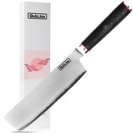 Qulajoy VG10 Chef Knife, Japanese 10Cr15MoV Steel Chefs Knives, Slicing Knife For Meat Vegetable (size: Nakiri Knife)