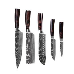 5 Piece Set Knife Chef's Knife Chef's Knife Kitchen Knife Cooking (Piece: 5)