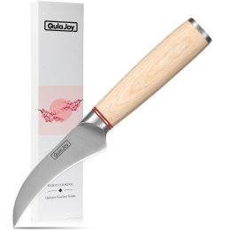 Qulajoy Vegetable Cleaver - Japanese Cleaver Chopping Knife High Carbon Stainless Steel Knives With Wooden Handle (size: Pairing Knife)