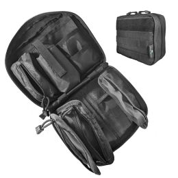 First Aid MOLLE Bag for First Aid Kits (IFAK) | Emergency;  Backpacking (Color: Black)